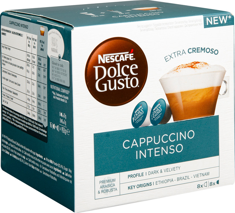 Кофе в капсулах Nescafé Dolce Gusto капучино Интенсо, 8x24г — фото 1