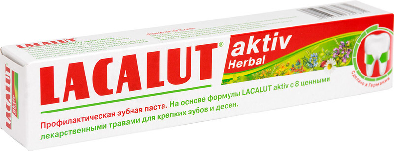 Зубная паста Lacalut Aktiv Herbal, 75мл — фото 1