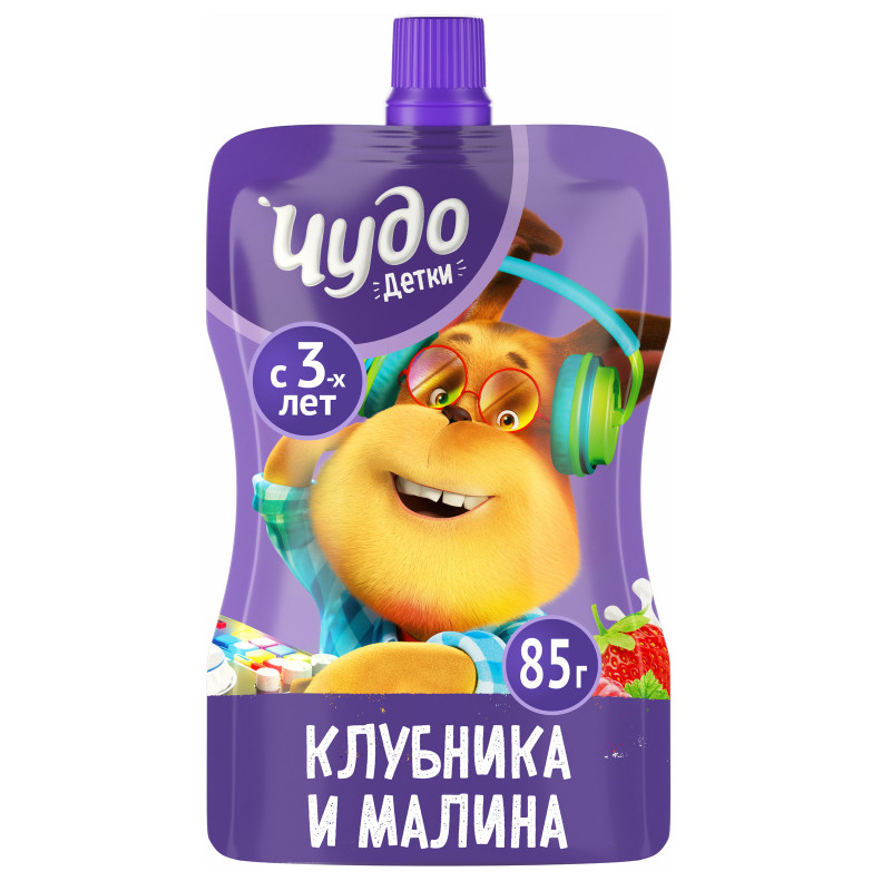 Йогурт фруктовый Чудо Детки Клубника-Малина 2.5%, 85г