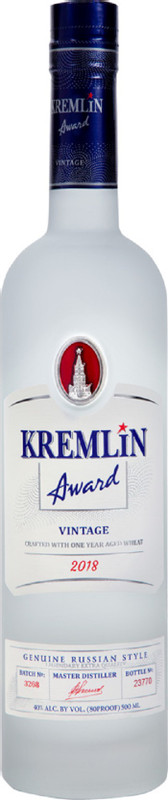 Водка Kremlin Award Винтаж 40%, 500мл