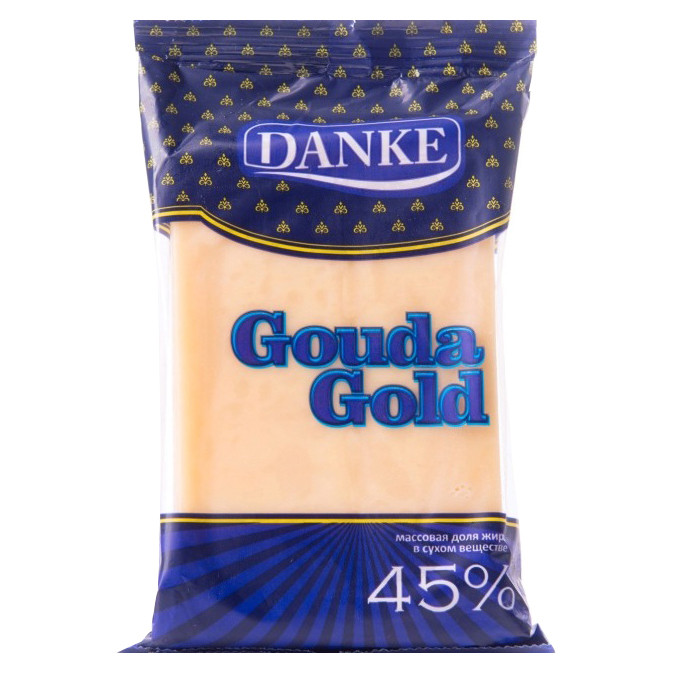 Сыр полутвёрдый Danke Gouda Gold гауда 45%, 200г