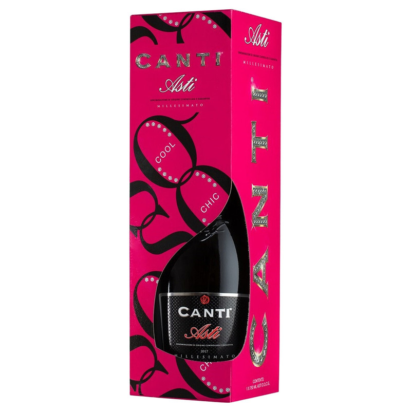 Вино Canti Асти игристое белое сладкое 7% в подарочной упаковке, 0.75л — фото 1