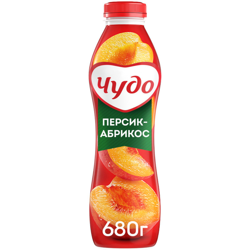 Йогурт фруктовый Чудо персик-абрикос 1.9%, 680мл