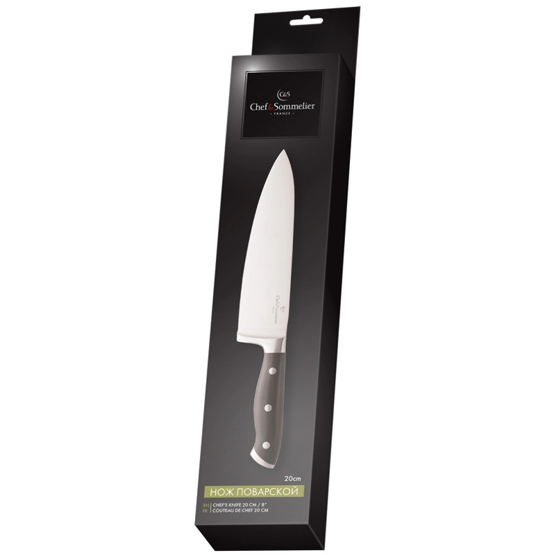 Нож Chef&Sommelier поварской, 20см — фото 2