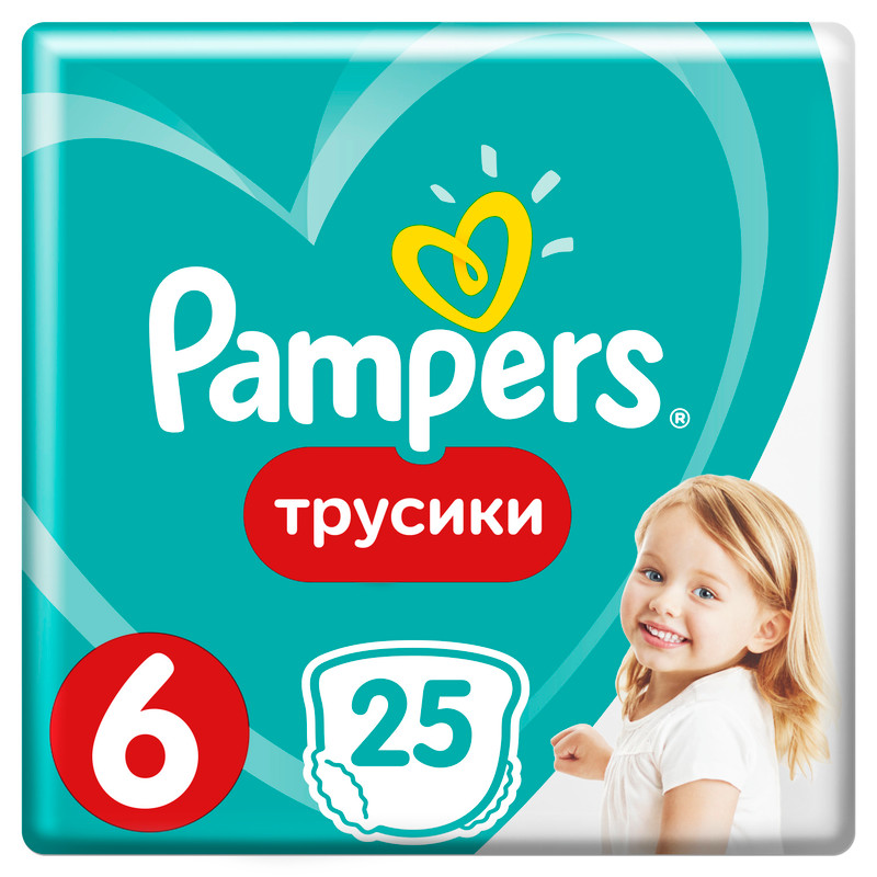 Подгузники-трусики Pampers Pants р.6 15+кг, 25шт - купить с доставкой в  Самаре в Перекрёстке