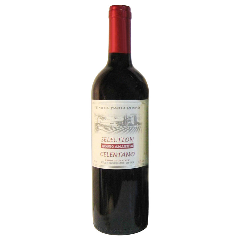 Вино Selection Celentano красное полусладкое 10.5%, 750мл