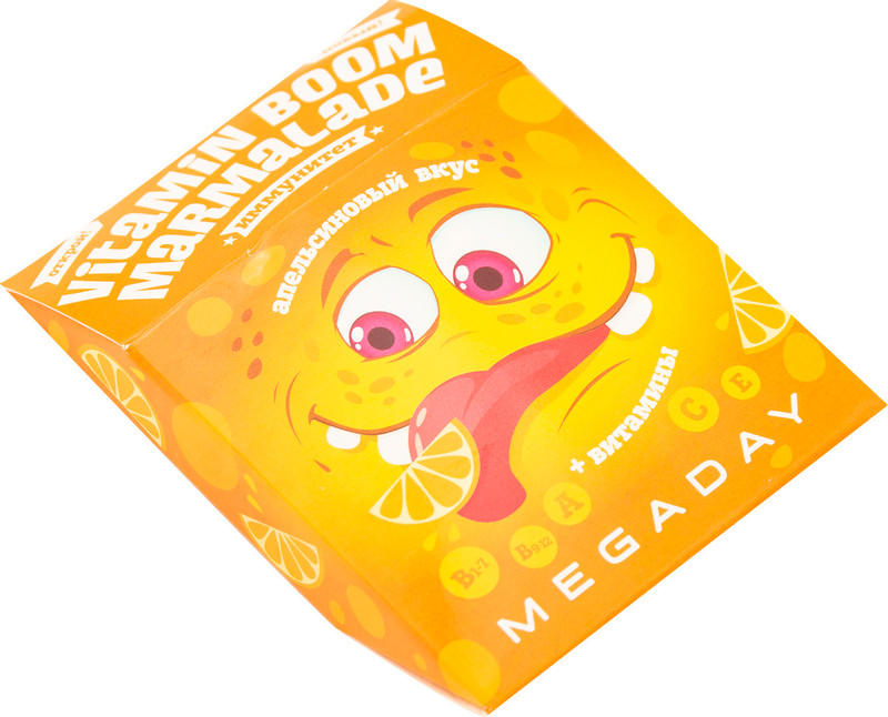 Мультивитамин MegaDay Marmalade Иммунитет со вкусом апельсина, 20г — фото 2