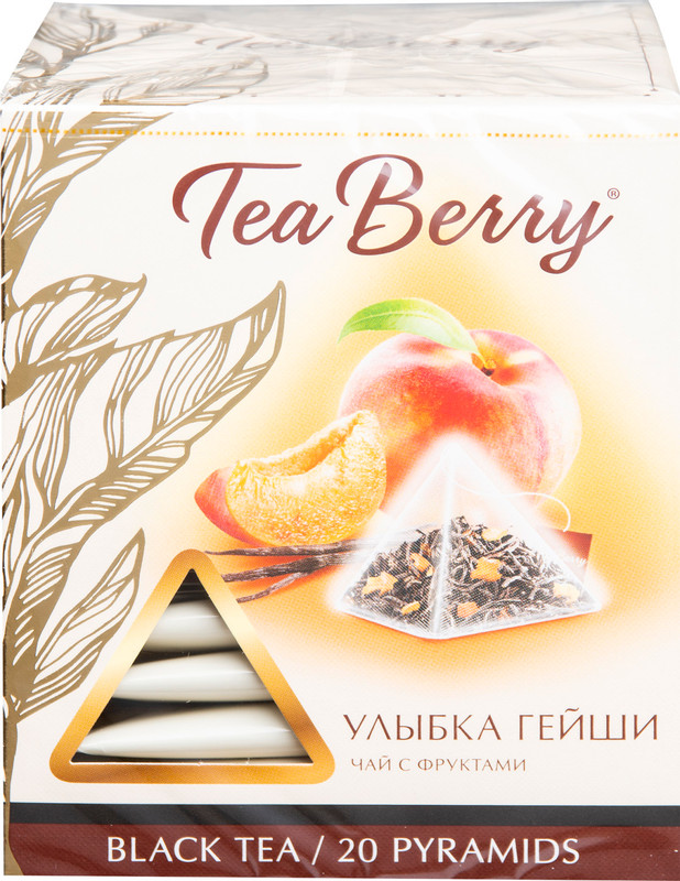 Чай Tea Berry Улыбка Гейши чёрный с добавками в пирамидках, 20x1.7г — фото 5