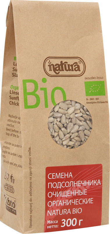 Семена подсолнечника Natura Bio органические, 300г