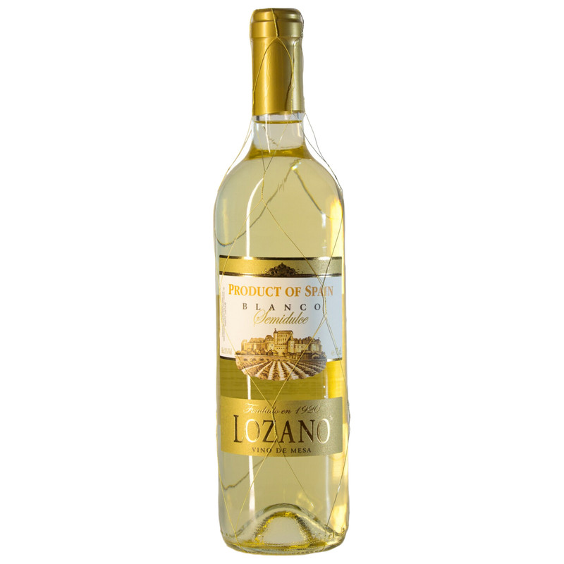 Вино Lozano белое полусладкое 10-12%, 750мл