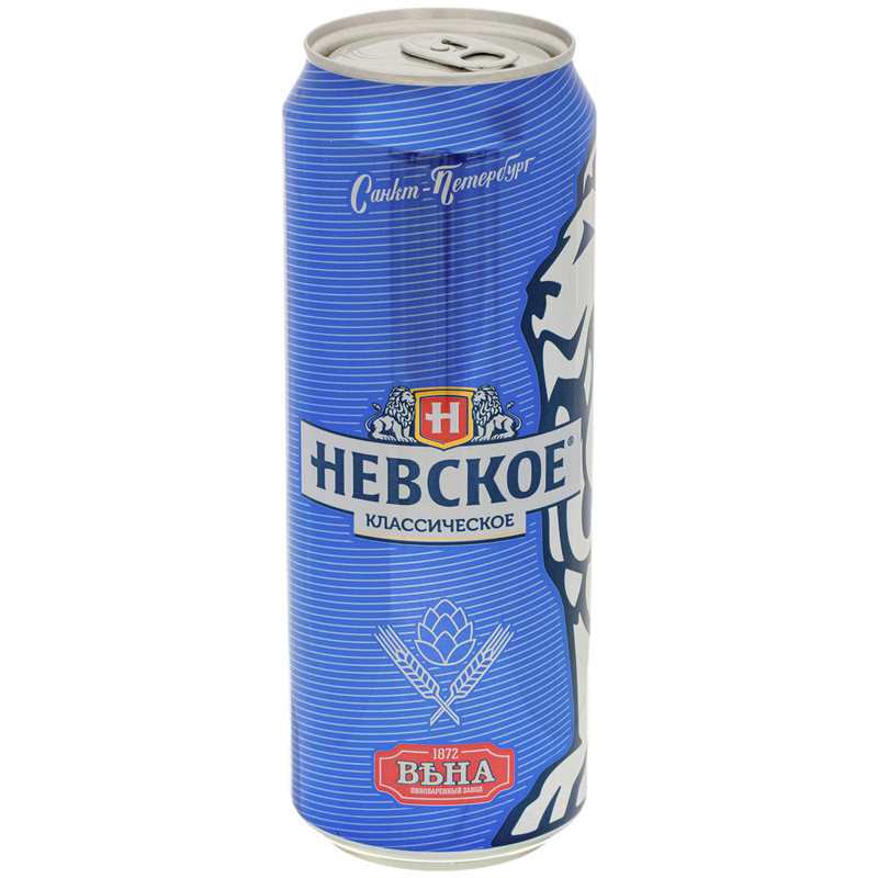 Пиво Невское Классическое светлое 4.7%, 450мл