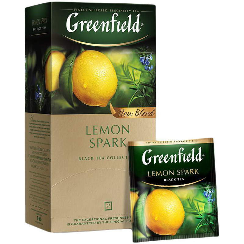 Чай Greenfield Lemon Spark чёрный в пакетиках, 25х1.5г — фото 3