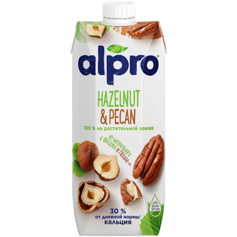 Напиток ореховый Alpro Hazelnut&Pecan обогащённый кальцием ультрапастеризованный, 750мл