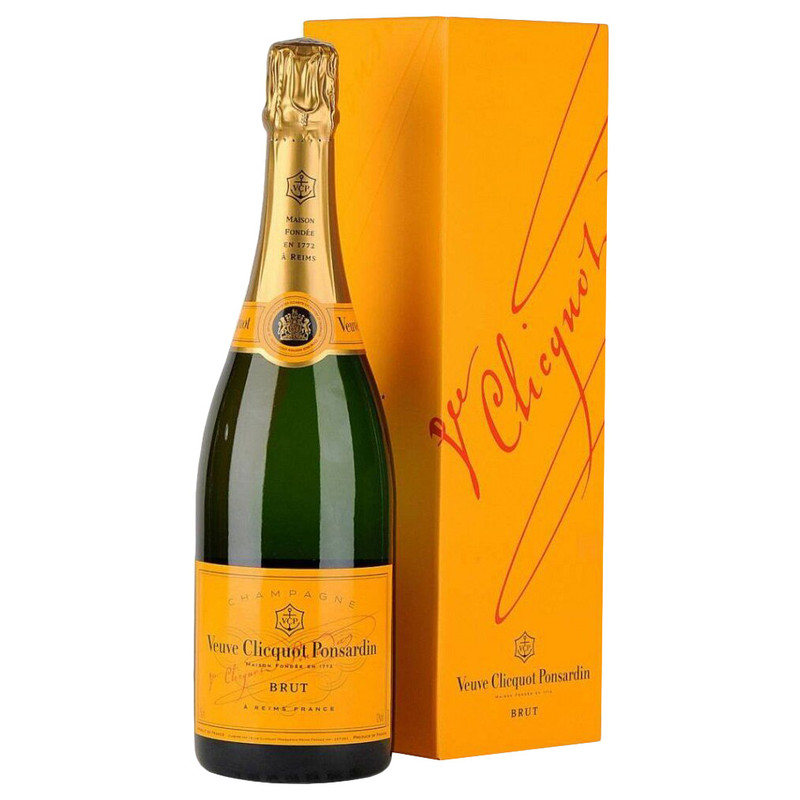 Вино игристое Veuve Clicquot Ponsardin Champagne AOC белое брют в п/у 12%, 750мл — фото 1