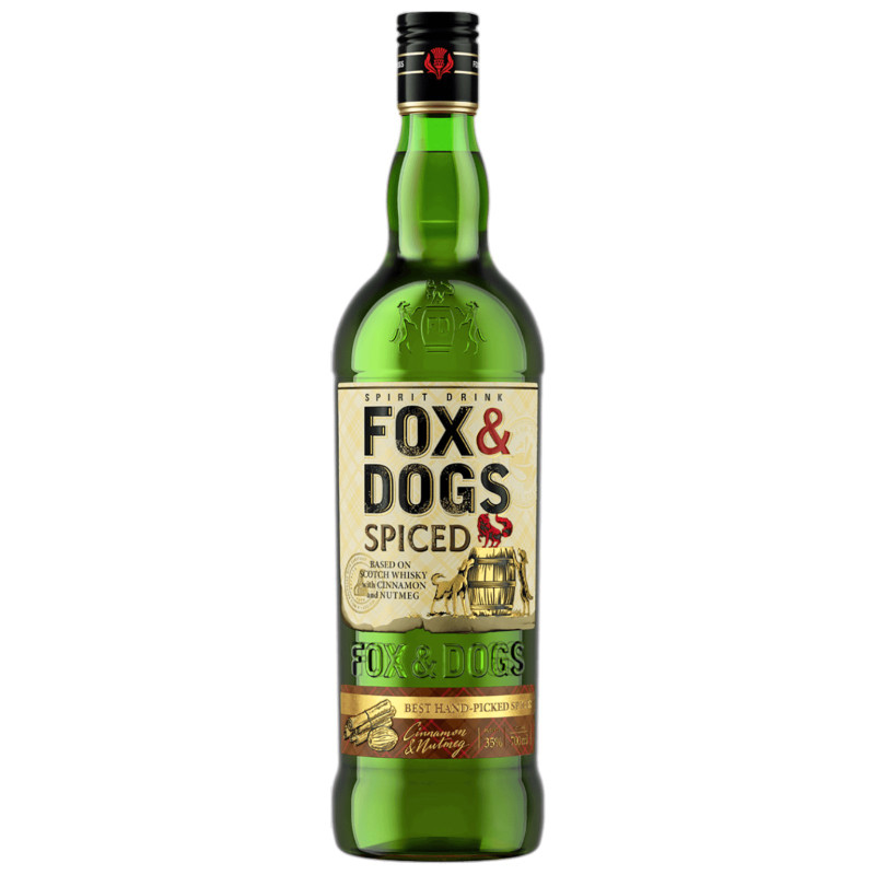 Настойка Fox & Dog's Spiced полусладкая на основе виски 40%, 700мл + бокал