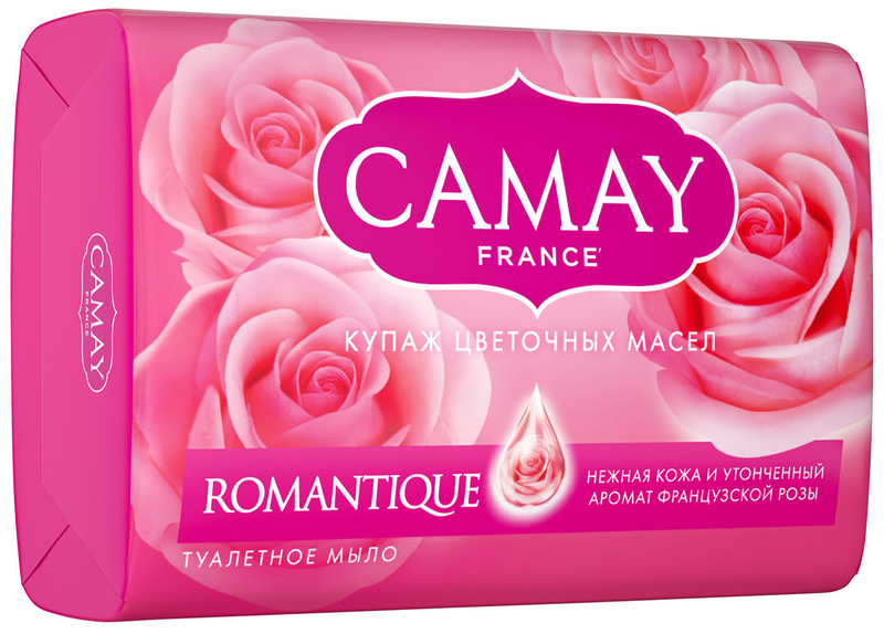 Мыло туалетное Camay Romantique с ароматом французской розы, 85г