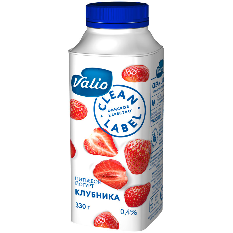 Йогурт Viola питьевой клубника 0.4%, 330мл — фото 1