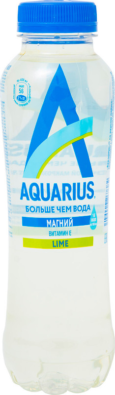 Вода Aquarius лайм с магнием и витамином Е негазированная, 400мл