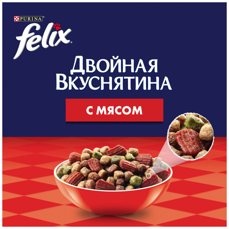 Сухой корм Felix для кошек с мясом, 1.5кг — фото 6