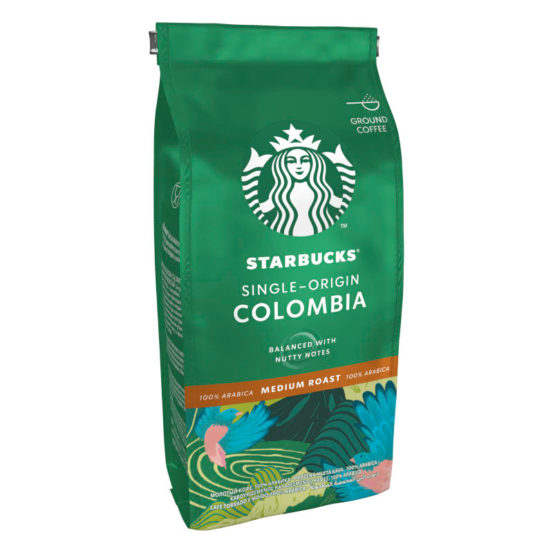 Кофе Starbucks Single-Origin Coffee Colombia натуральный жареный молотый, 200г — фото 2