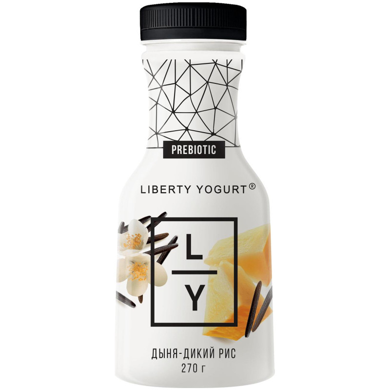 Йогурт Liberty Yogurt с дыней и диким рисом 1.5%, 270мл