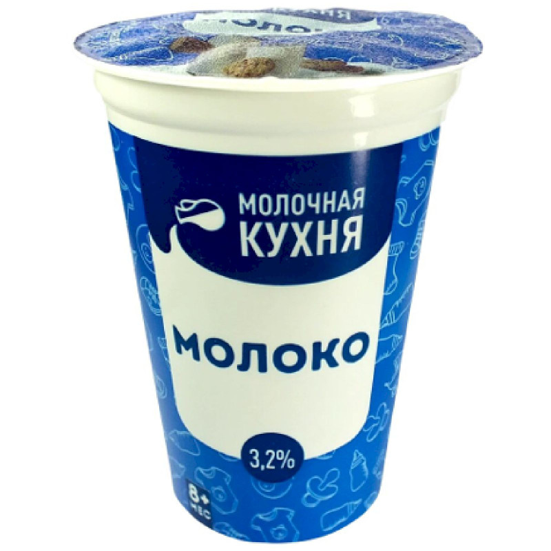 Молоко Молочная кухня Детское пастеризованное 3.2%, 240г