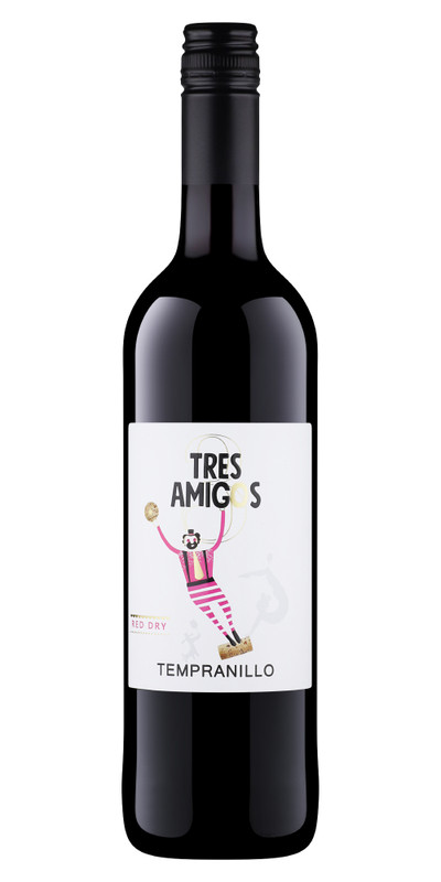 Вино Tempranillo Tres Amigos красное сухое 11%, 750мл — фото 3