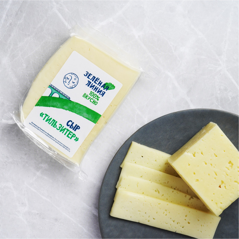 Сыр Тильзитер 50% Зелёная Линия, — фото 1
