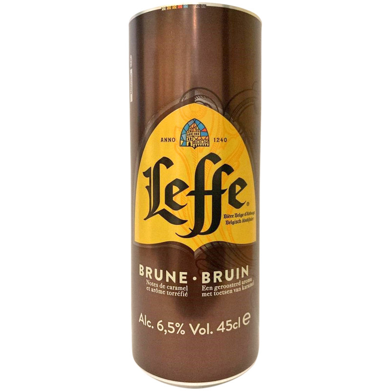 Напиток пивной Leffe Брюн тёмный эль пастеризованный 6.5%, 450мл