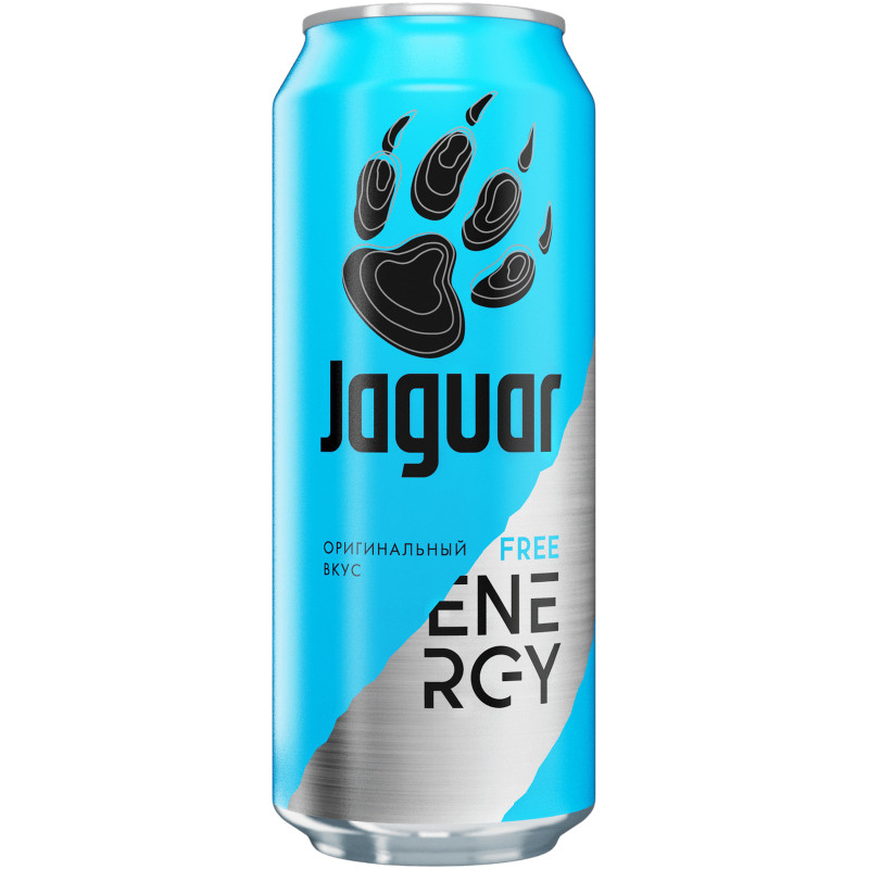 Напиток Jaguar Free безалкогольный тонизирующий энергетический газированный, 450мл