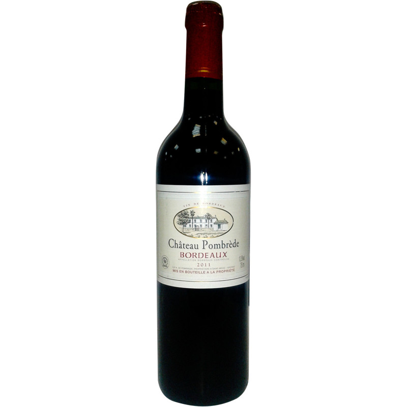 Вино Chateau Pombrede Bordeaux красное сухое 9-15%, 750мл