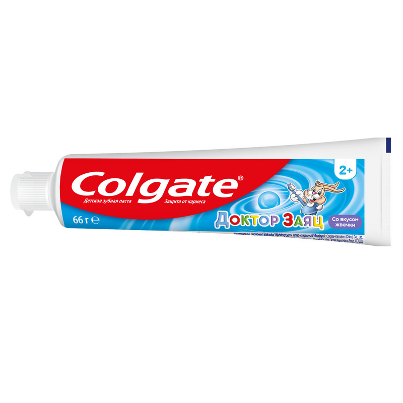 Зубная паста детская Colgate Доктор Заяц со вкусом жвачки, 50мл — фото 4