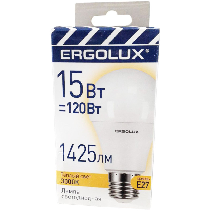 Лампа Ergolux LED E27 15W 3000К светодиодная — фото 1