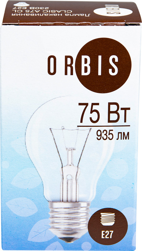 Лампа накаливания Orbis CLAS A E27 75W 230V