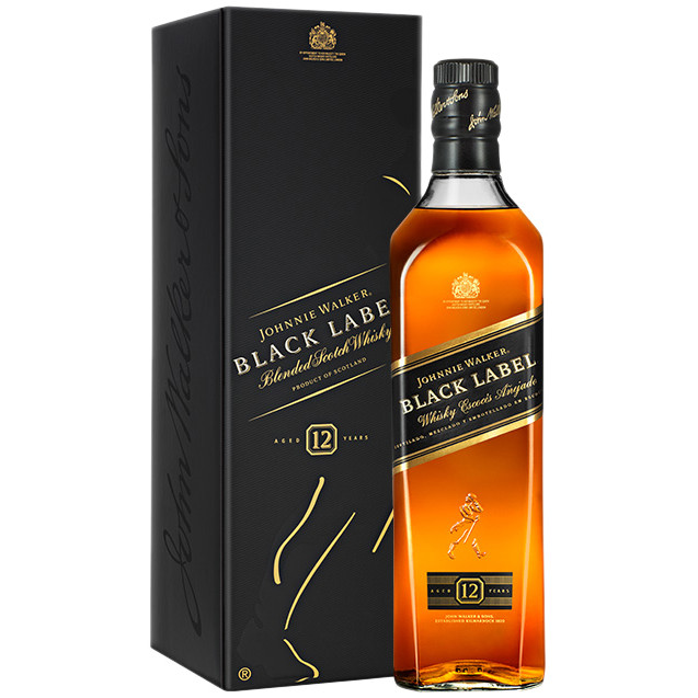 Виски Johnnie Walker Блэк Лейбл 12-летний шотландский 40% в подарочной упаковке, 700мл — фото 1