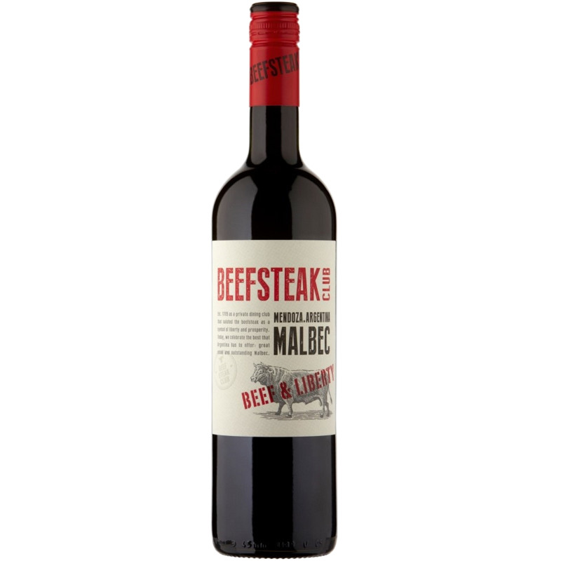 Вино Beefsteak Club Beef&Liberty Malbec красное сухое 12.5%, 750мл