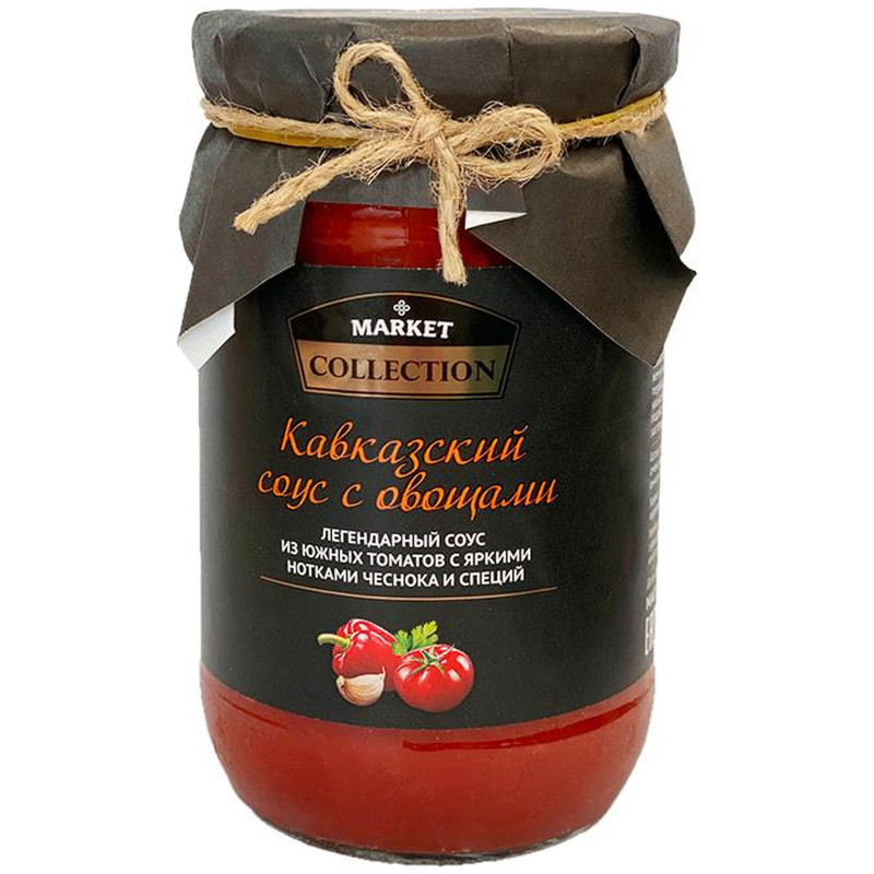 Соус томатный Кавказский с овощами Market Collection, 370мл — фото 4