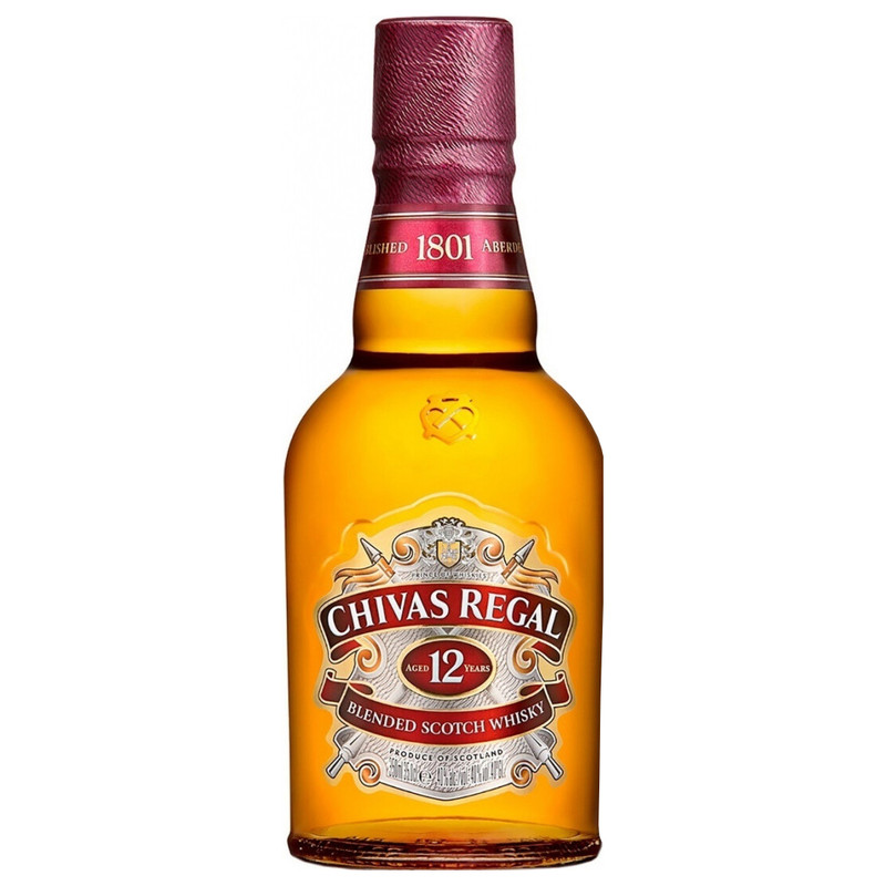 Виски Chivas Regal Блендед Скотч 40% в подарочной упаковке, 375мл