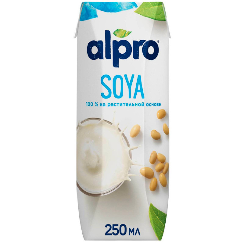 Напиток соевый Alpro Soya original c кальцием без глютена 1.8%, 250мл
