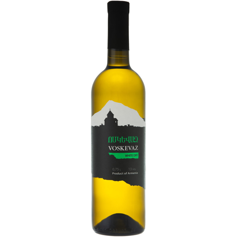 Вино Voskevaz белое сухое 13%, 750мл