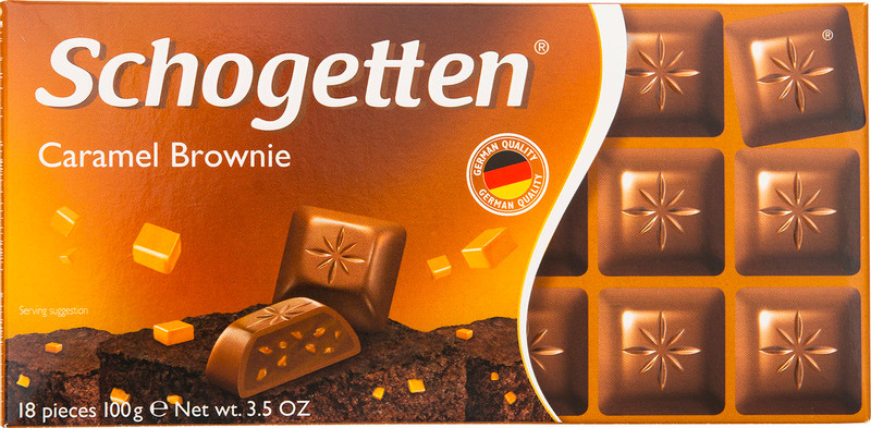 Шоколад молочный Schogetten Caramel Brownie, 100г — фото 1
