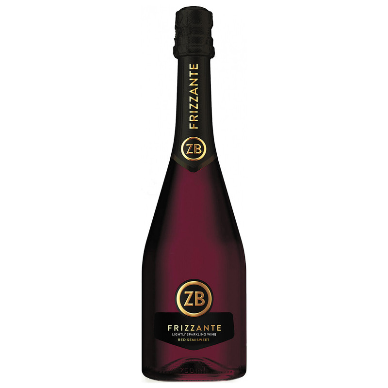 Вино игристое ZB Wine Frizzante жемчужное красное полусладкое, 10%, 750мл