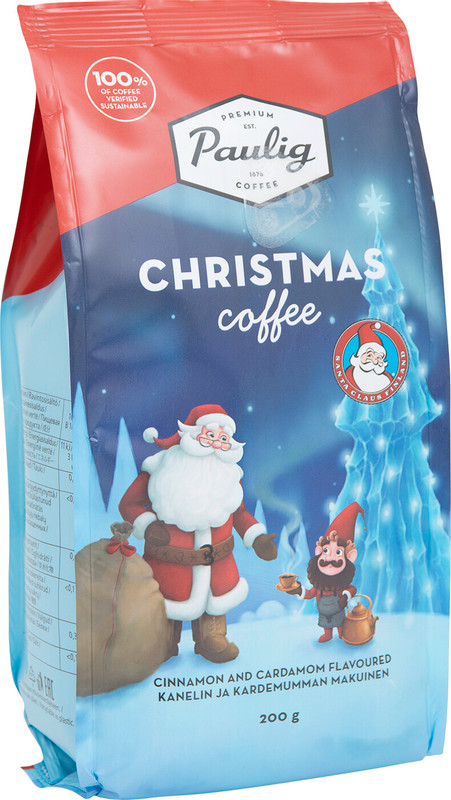 Кофе Paulig Christmas молотый с кардамоном и корицей, 200г — фото 1