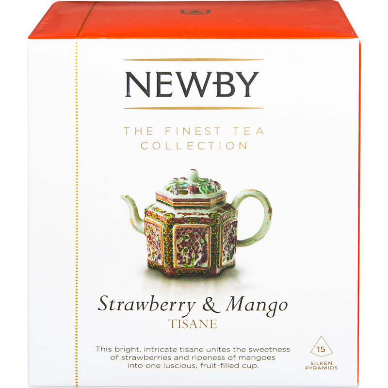 Напиток чайный Newby клубника-манго в пирамидках, 15х4г