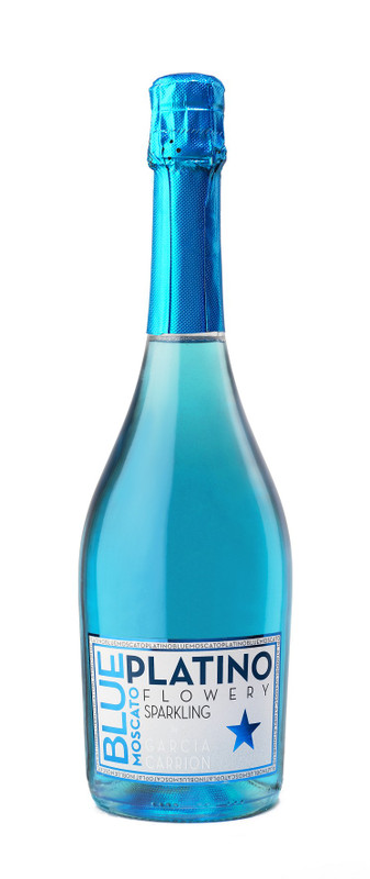 Вино игристое Platino Блю Москато голубое сладкое 7%, 750мл — фото 1