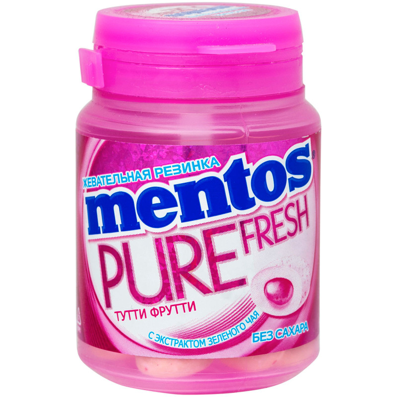 Жевательная резинка Mentos Pure Fresh Тутти Фрутти, 54г — фото 1