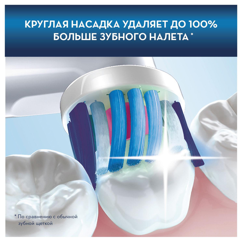 Сменные насадки для электрических зубных щеток Oral-B 3D White для отбеливания, 4шт — фото 4