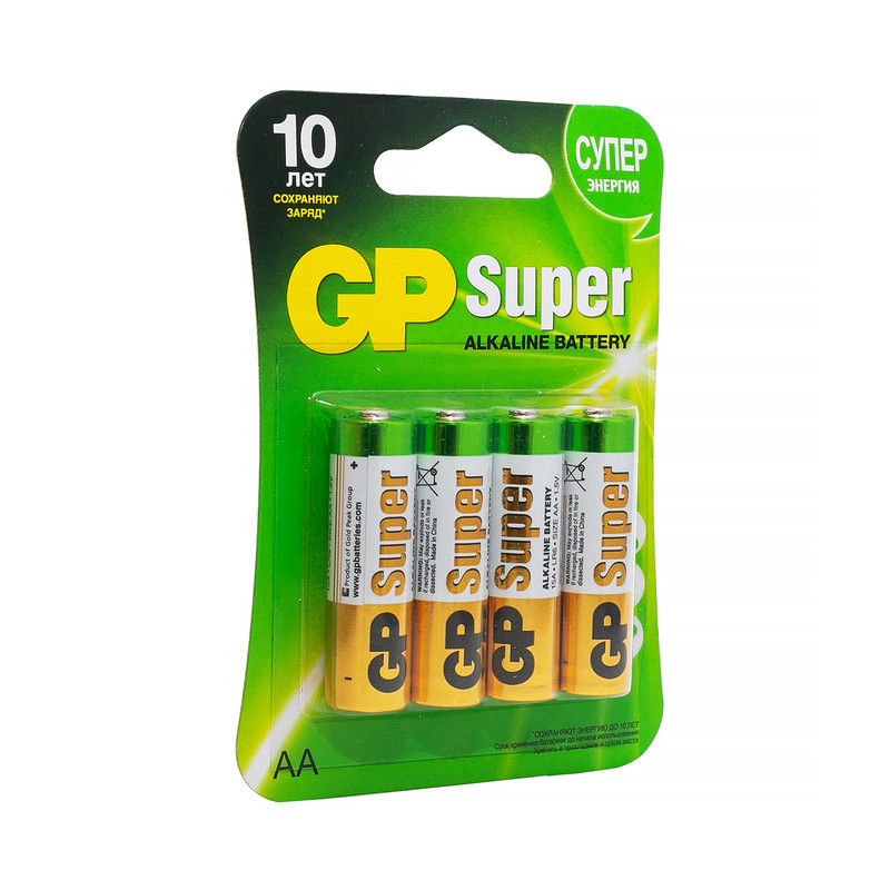 Батарейки GP Super АА 15A LR6, 4шт — фото 1