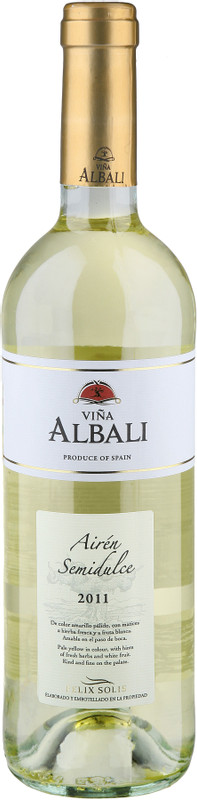 Вино Vina Albali Airen белое полусухое, 750мл
