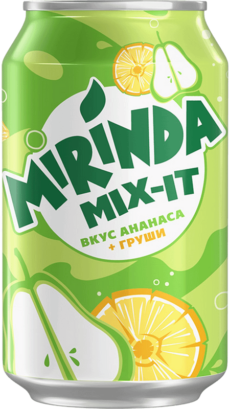 Напиток газированный Mirinda Mix-It Ананас-Груша, 330мл